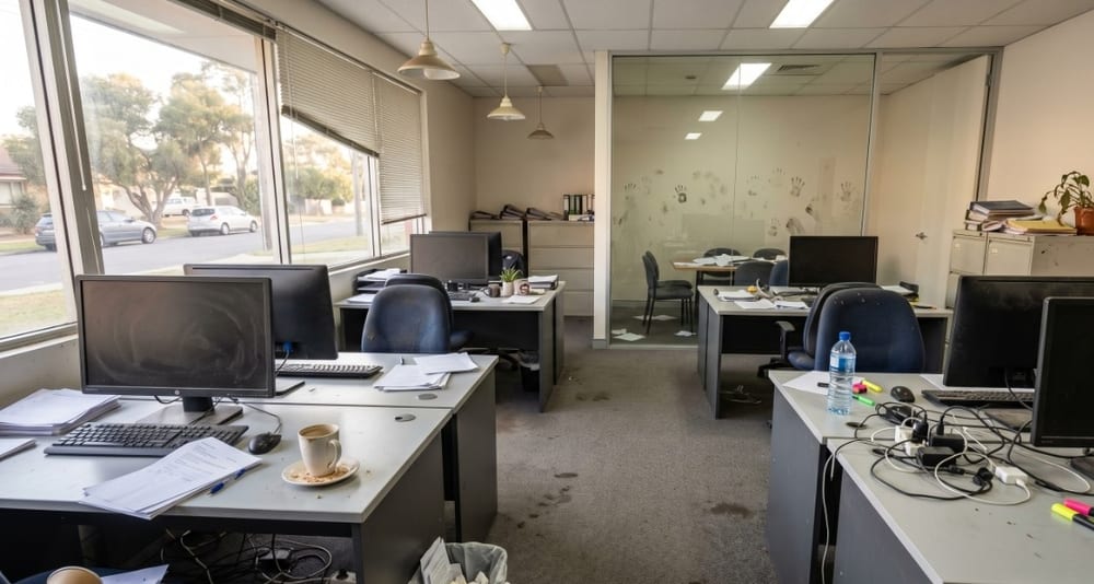 Office Cleaning before cleaning