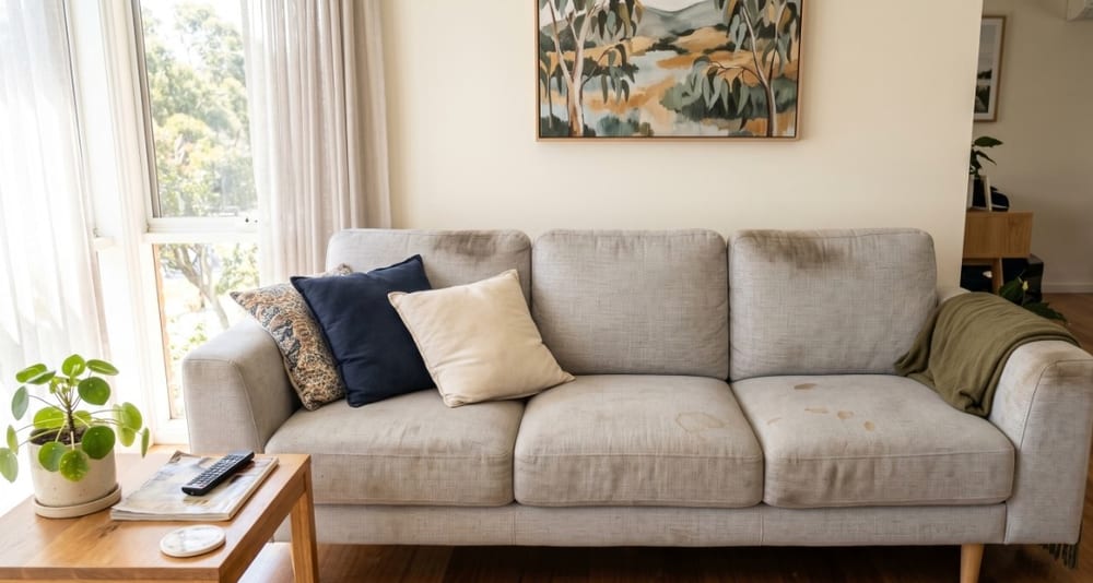 Upholstery Cleaning before cleaning